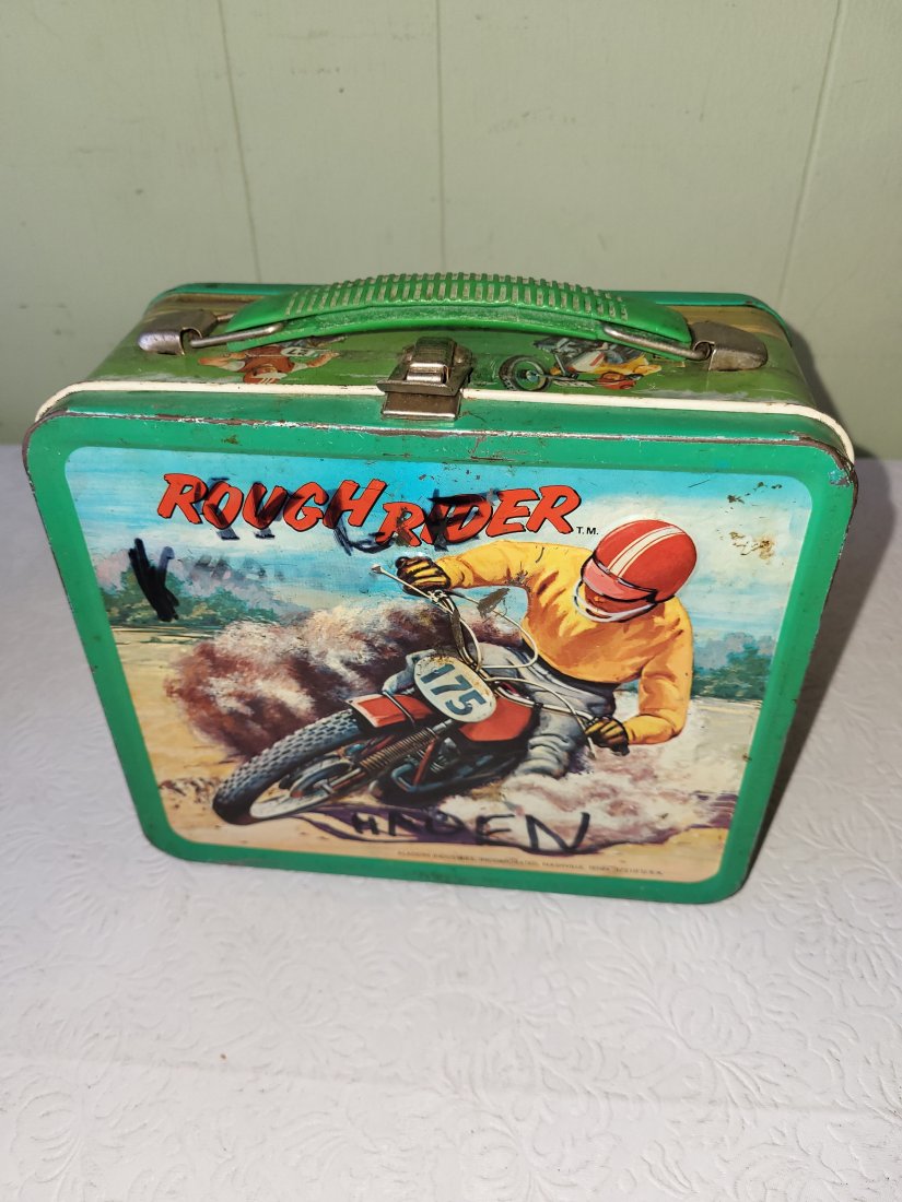 1973 Aladdin rough rider tin litho lunch box RARE (1 of 3)