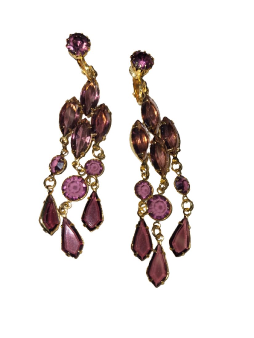stunning runway amethyst chandelier earrings (1 of 2)