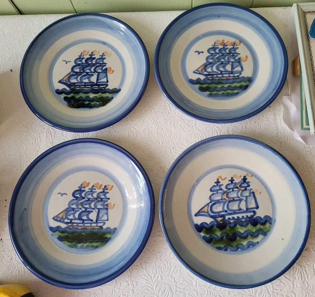 Vintage Mary Hadley Ship 8" Plates lot of 4: Vintage Mary Hadley Ship 8" Plates in Excellent Condition lot of 4 see pics all 4 for one bid!