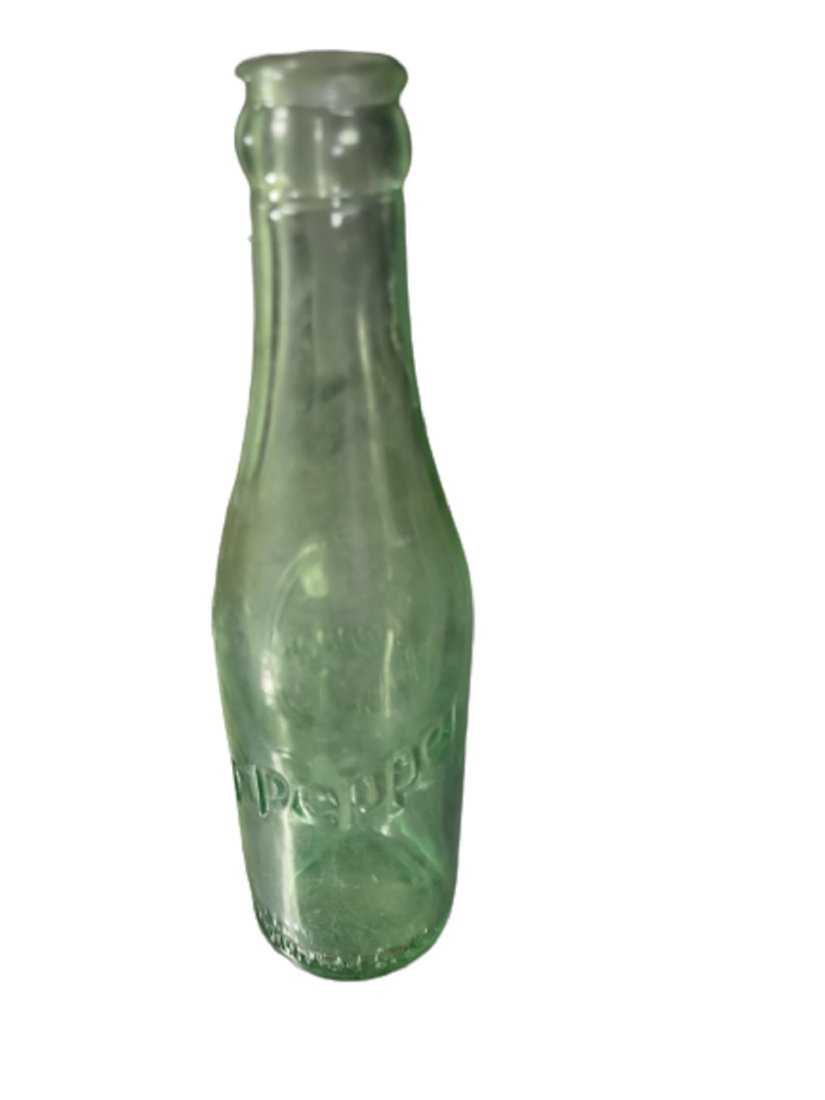 super rare dr pepper green bottle 10-2-4 6oz! (1 of 3)