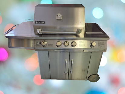 Jenn-Air 720-0336 stainless lp grill Nice!: from estate very clean grill had gas line connected but can use tank, also 2 infra red burners 58" x 27" x 49" model 720-0336 see pics