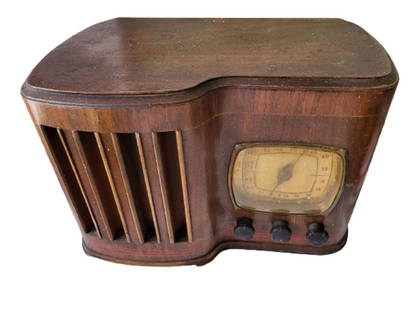 emerson tube type radio model 169? ingraham cabinet: 1930's-40's from estate not tested as plug wire looks rough looks complete? see pics