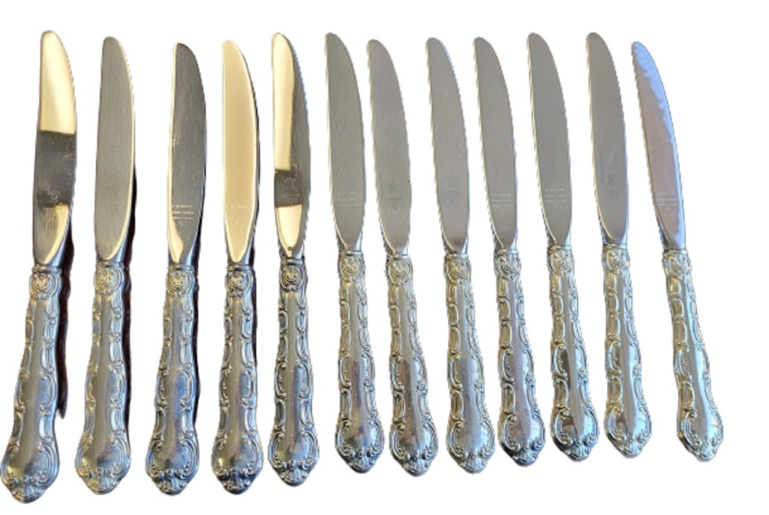 Gorham sterling Strasbourg knives lof 0f 12 no mono (1 of 2)