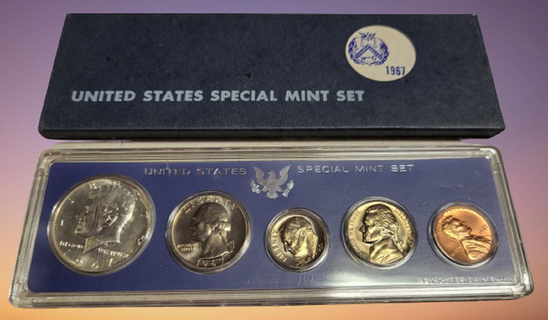 1967 us special mint set silver coins (1 of 2)