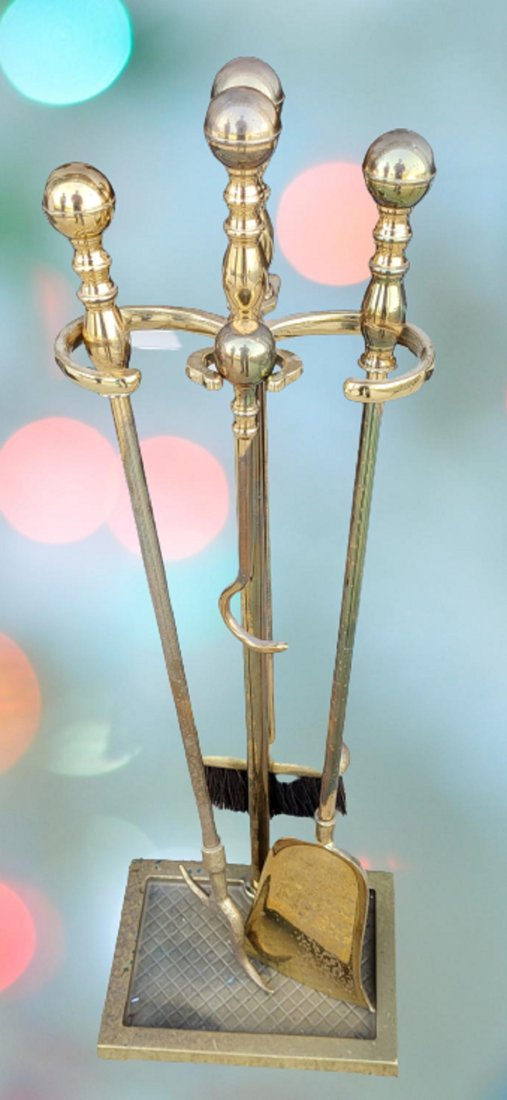 vtg metalcrafters of va harvin? fireplace tool set (1 of 2)