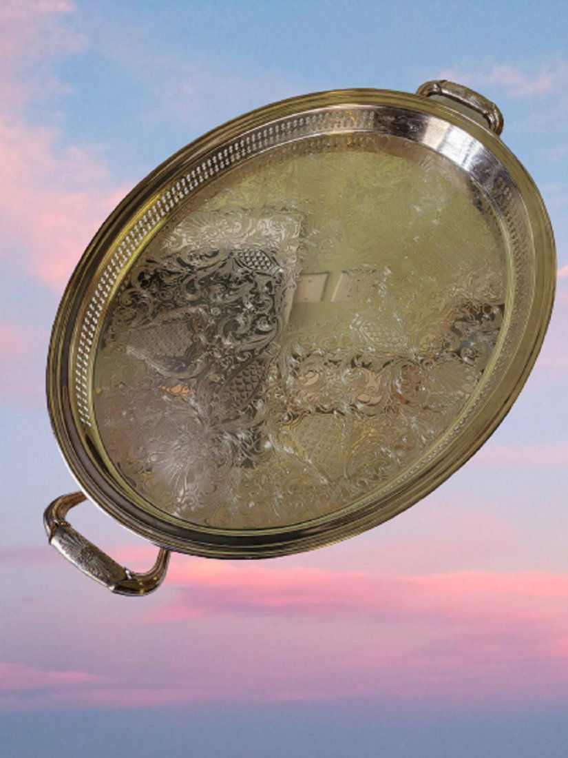 gorham large platter silver plate 25" x 16" (1 of 3)