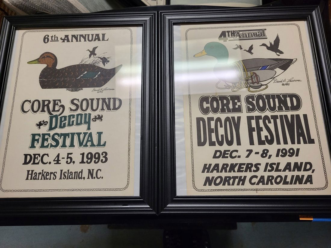 4th & 6th annual sound decoy festival posters framed: 4th & 6th annual sound decoy festival posters framed 13" x 16" both in vg condition 1993 and 1991 see pics both for one bid