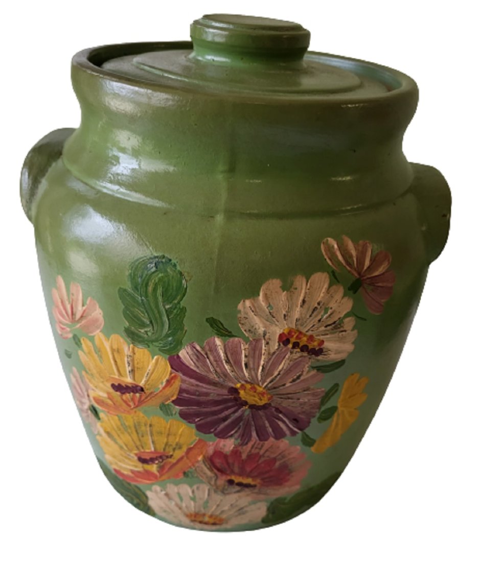 antique ransburg pottery cookie jar (1 of 4)
