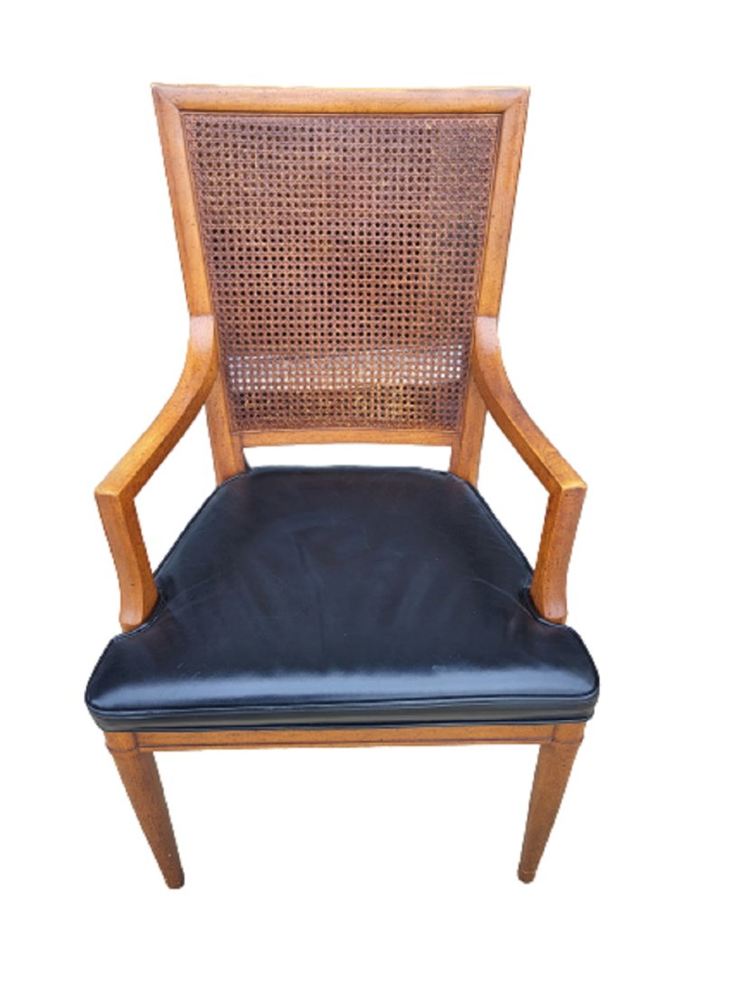 Henredon Mid Century arm chair cane back: beautiful arm chair by henredon 37 1/2" 22" wide and 18" seat height very good used conditon see pics