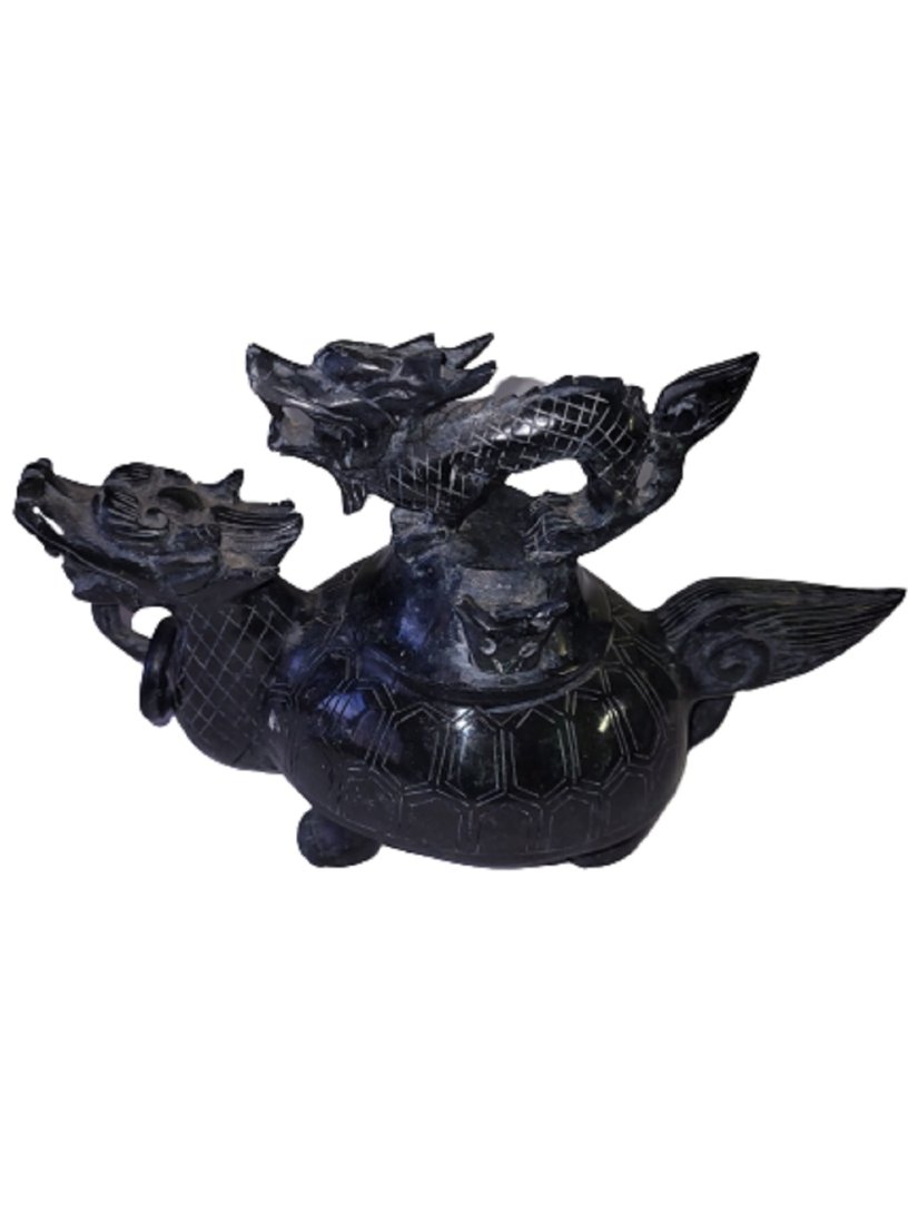 antique hetian ? jade dragon censor (1 of 2)