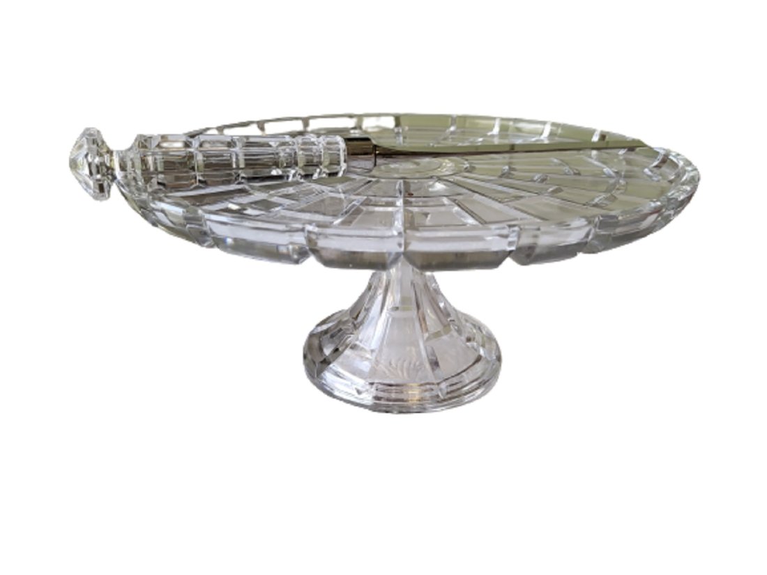 Godinger vintage Cake Stand with Knife Beautiful! (1 of 3)