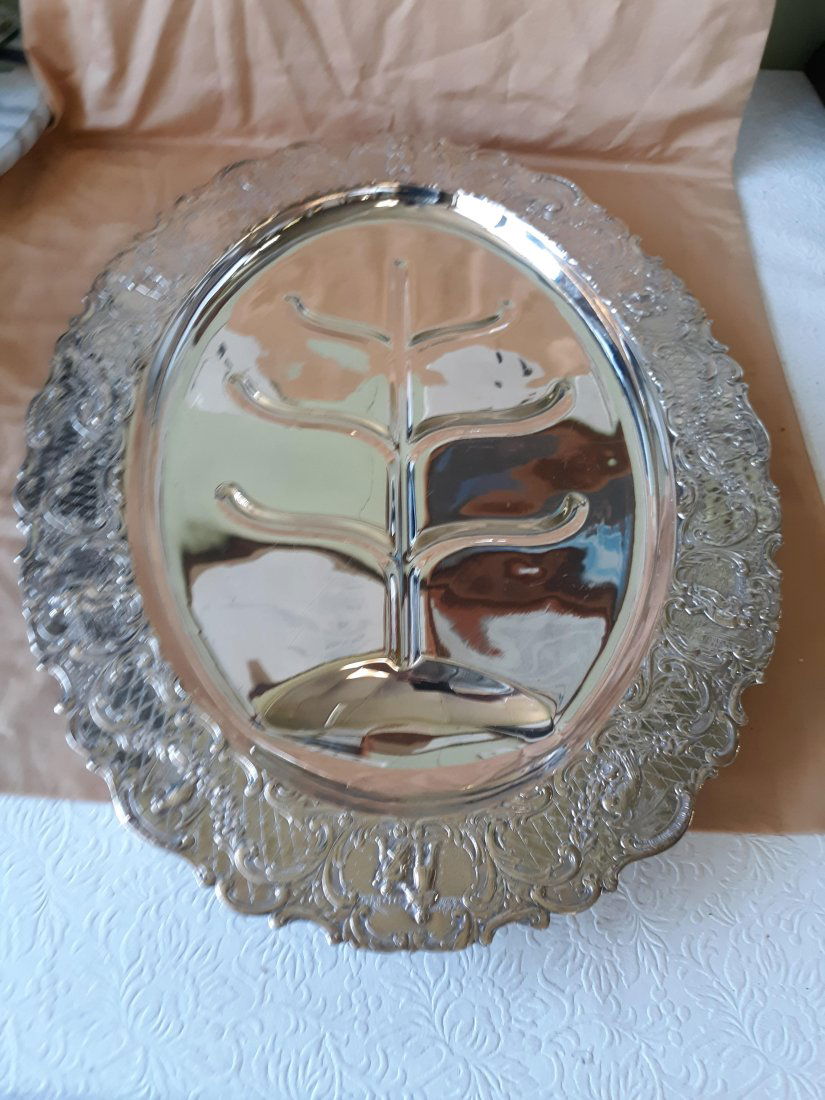 Silver Platter EG Webster Repousse Tree of Life (1 of 3)