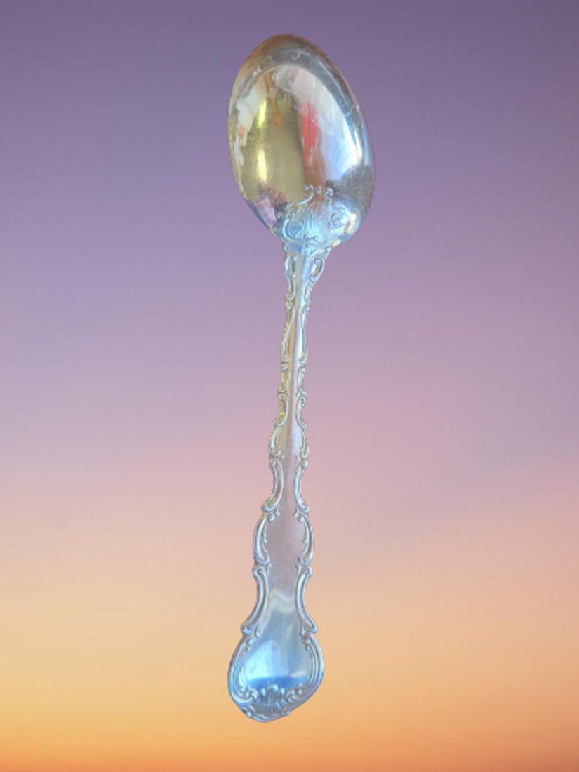 Gorham sterling Strasbourg serving spoon 8 1/2" (1 of 2)