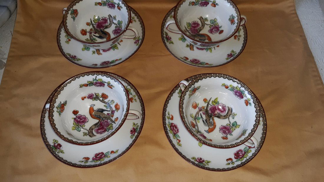 Double Handled Cream Soup Cup & Saucers 8pc (1 of 4)