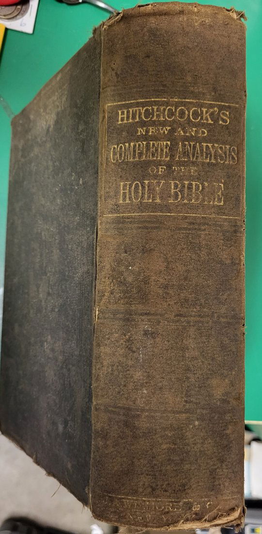 Hitchcock's New and Complete Analysis of The Holy Bible 1869 (1 of 6)