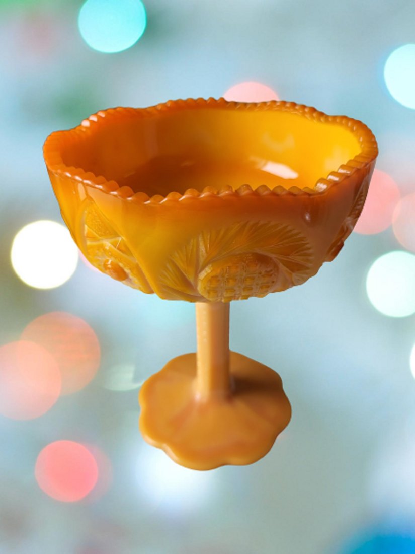 mcm bittersweet le smith slag glass compote (1 of 3)