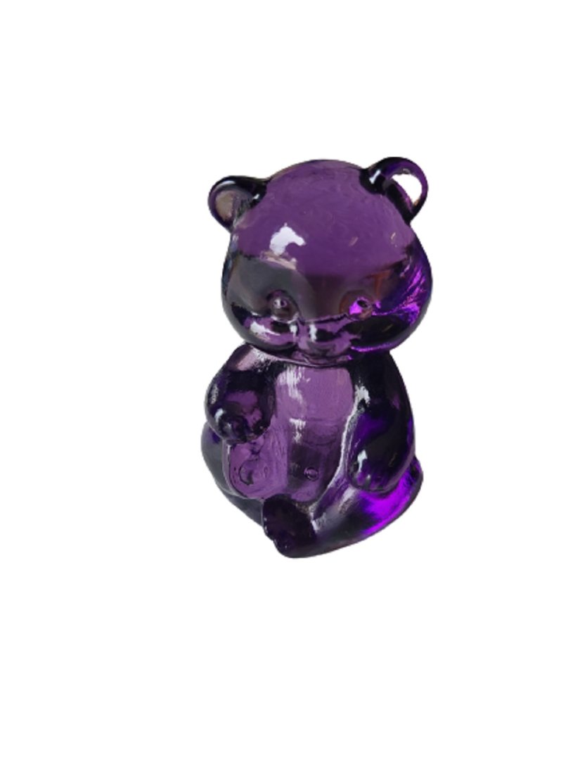 rare amethyst fenton glass bear collectible (1 of 3)