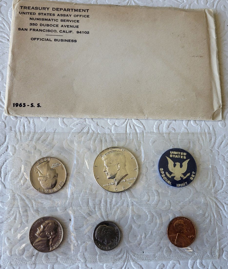 1965 special mint set coins silver kennedy too! (1 of 2)