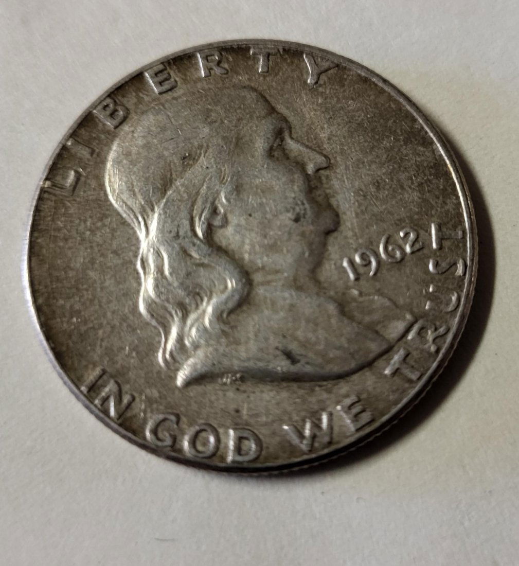 1962 Silver Franklin Half Dollars Coin AU! (1 of 2)