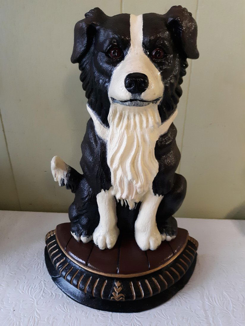 Cast Iron Collie Door Stop Statue (1 of 4)