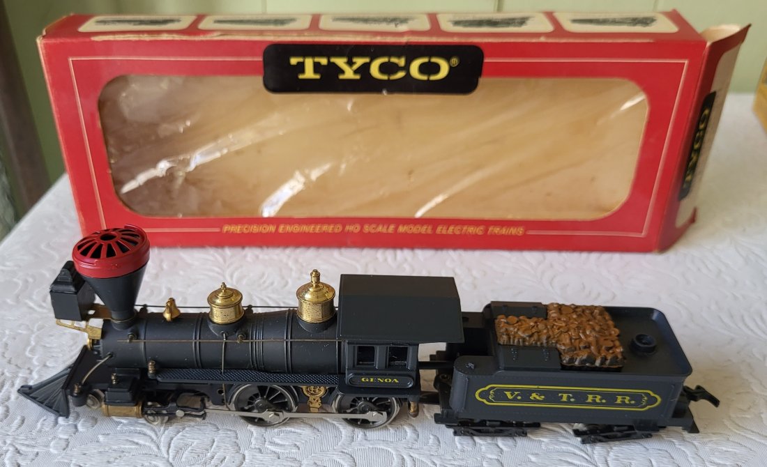 Poocher HO 802/2/p0 steam loco w/pulled tender 1873 Genoa NM!: in wrong box but train looks near mint 4-4-0 see pics