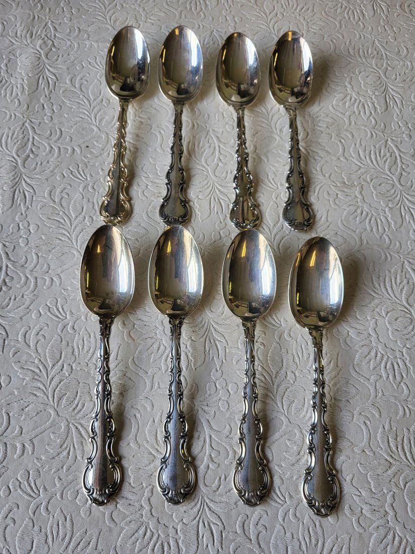 Gorham Strasbourg sterling spoons lot of 8 (1 of 3)