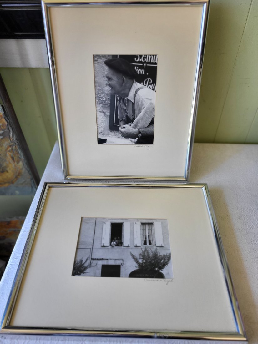 mcm black & white abstract art chrome frame (1 of 3)