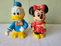 1970's donald duck & minnie mouse banks