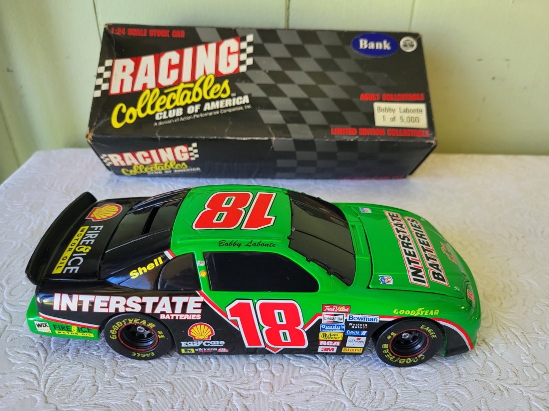 nascar bobby labonte 1/24 diecast interstate battery car / bank (1 of 3)