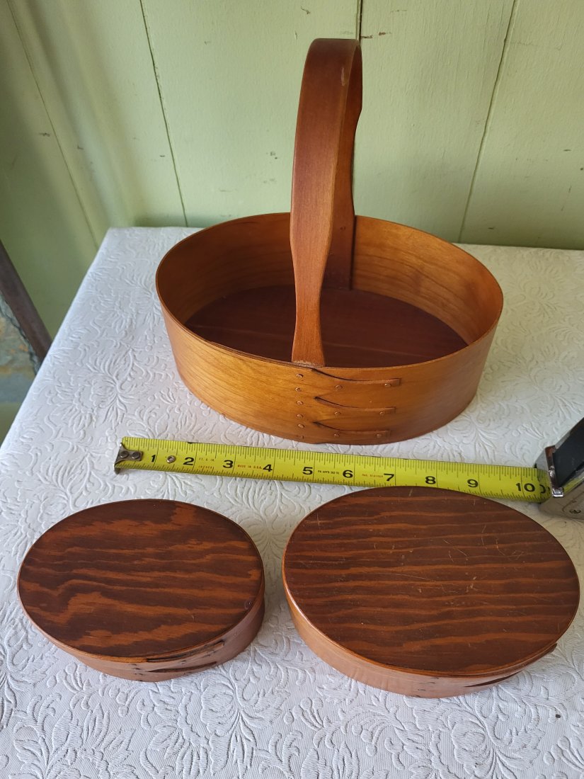 gorgeous 3 shaker finger baskets bentwood: made by guild of shaker crafts and william richardon all 3 pcs for one bid seepics