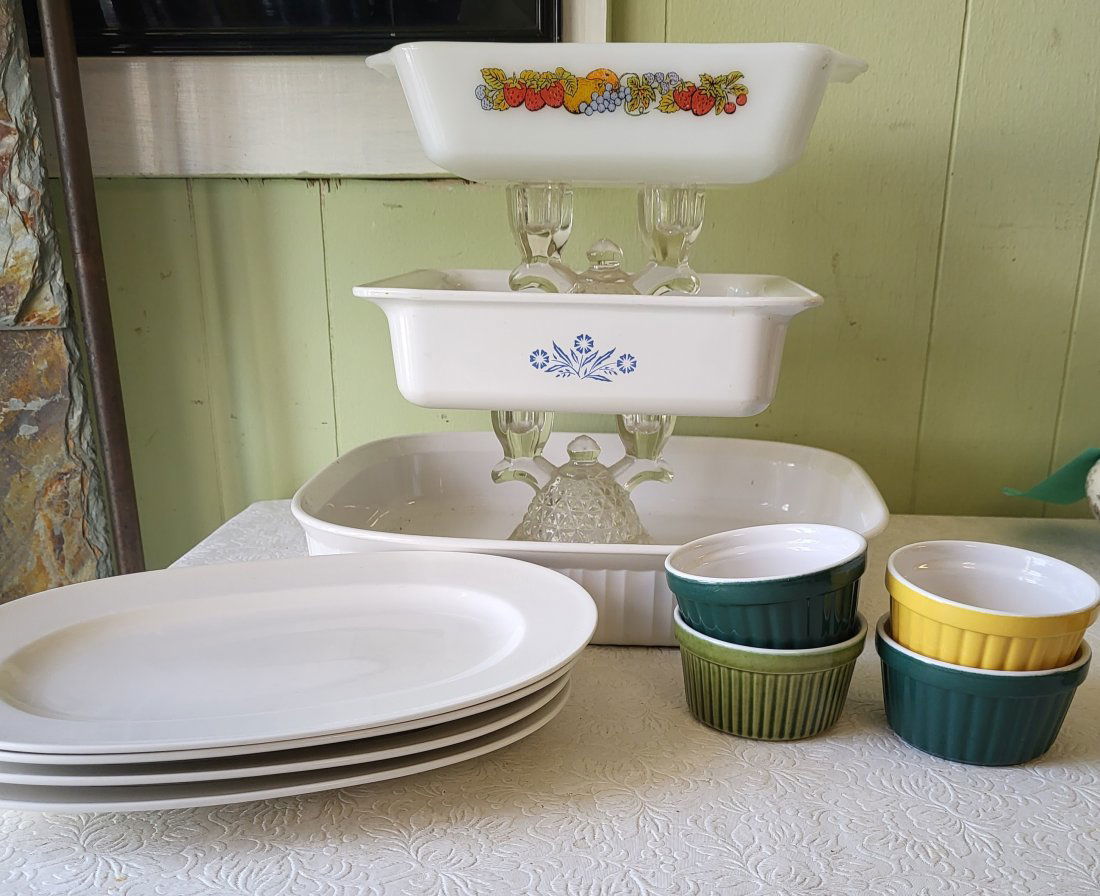 lot of 11 pcs corning, anchor hocking ++ (1 of 4)