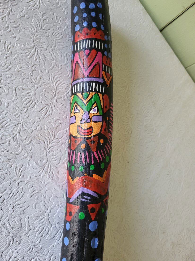 tribal painted rain maker 29" stick (1 of 4)
