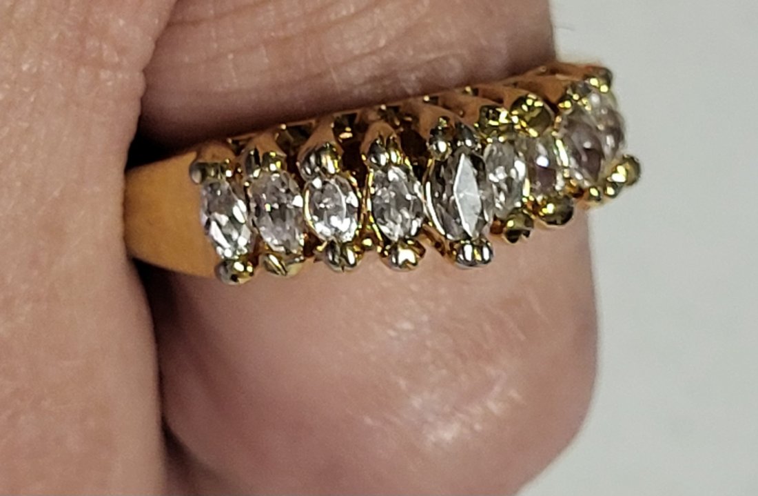 mcm marquis cocktail ring gold over sterling (1 of 4)