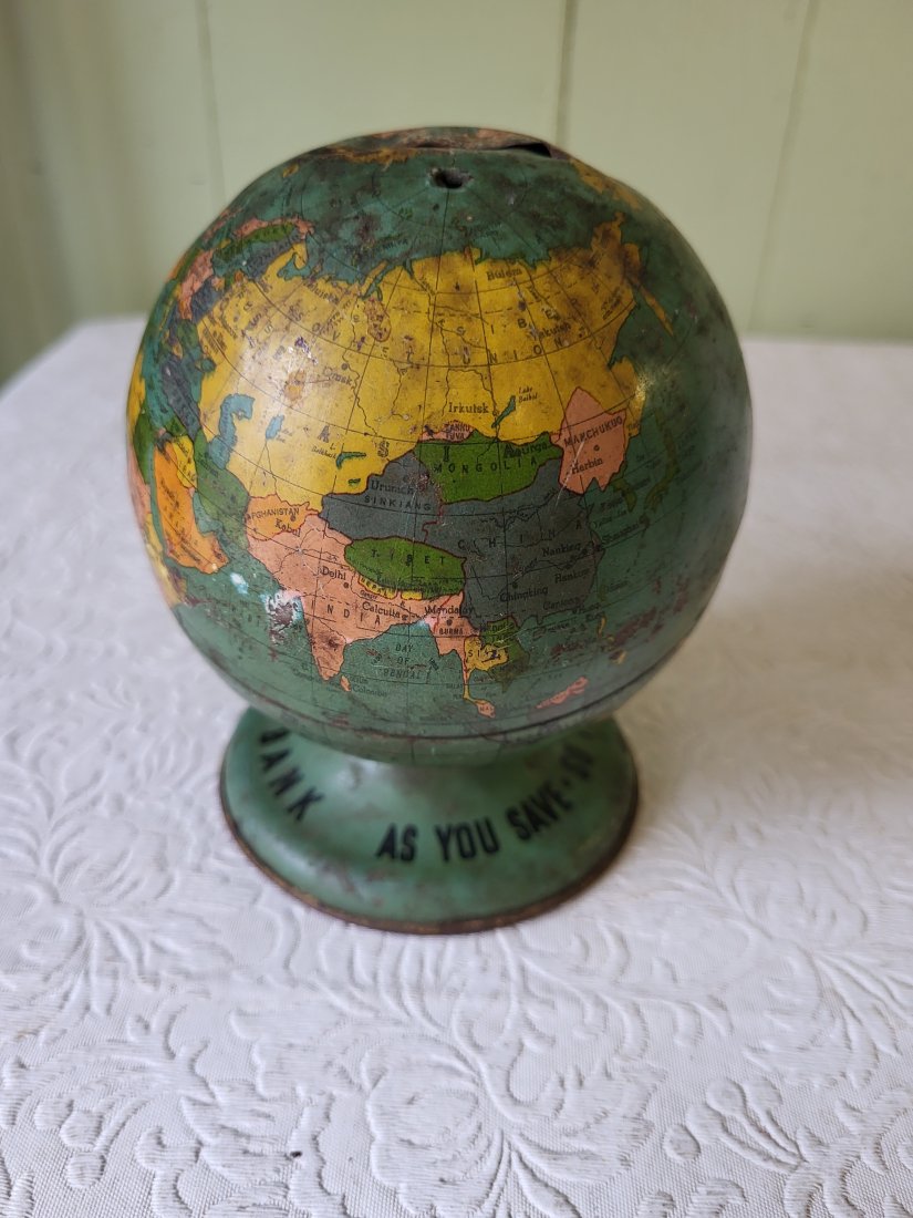 antique tin lithograph toy bank 1930 ohio art (1 of 5)