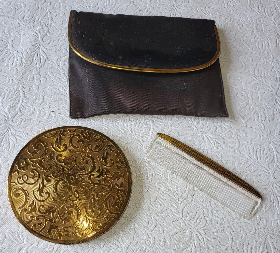 rex fifth ave vtg compact case w/comb & case (1 of 4)