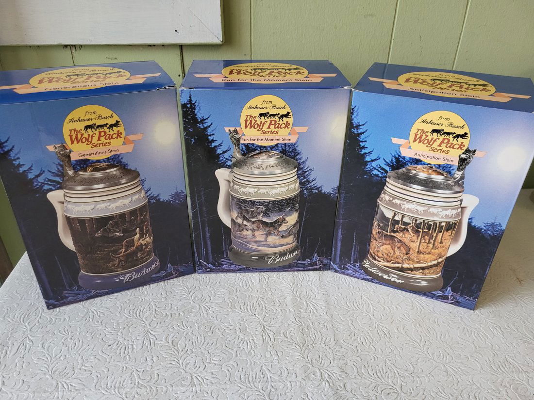 steins lot 3 wolf pack mint in box (1 of 4)