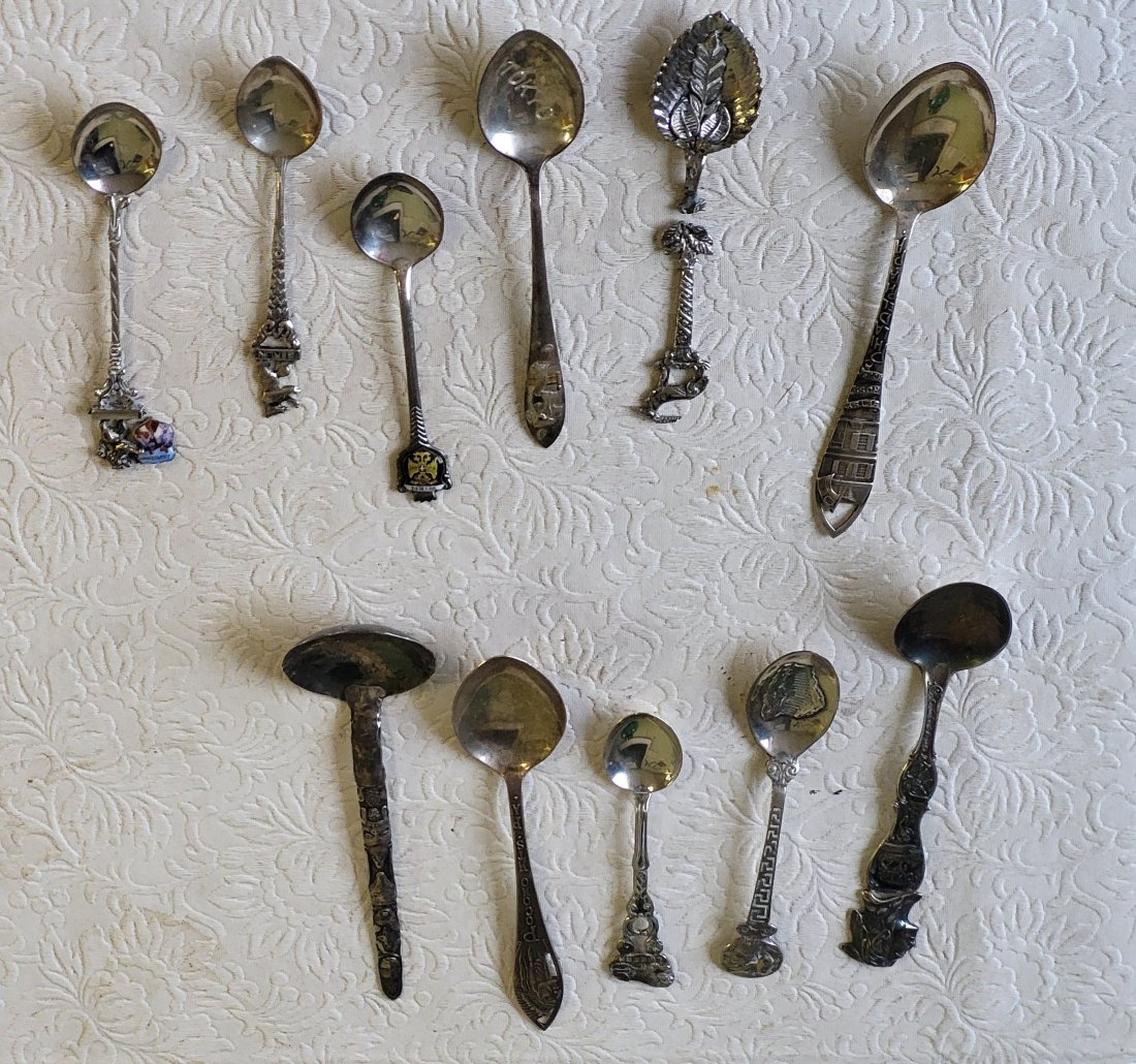 silver lot of sterling & 800 silver spoon 11 pcs (1 of 4)