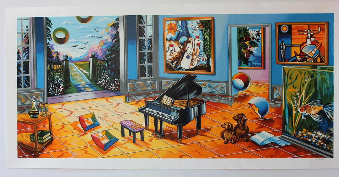 Alexander Astahov Limited Edition Serigraph BLACK PIANO (1 of 2)