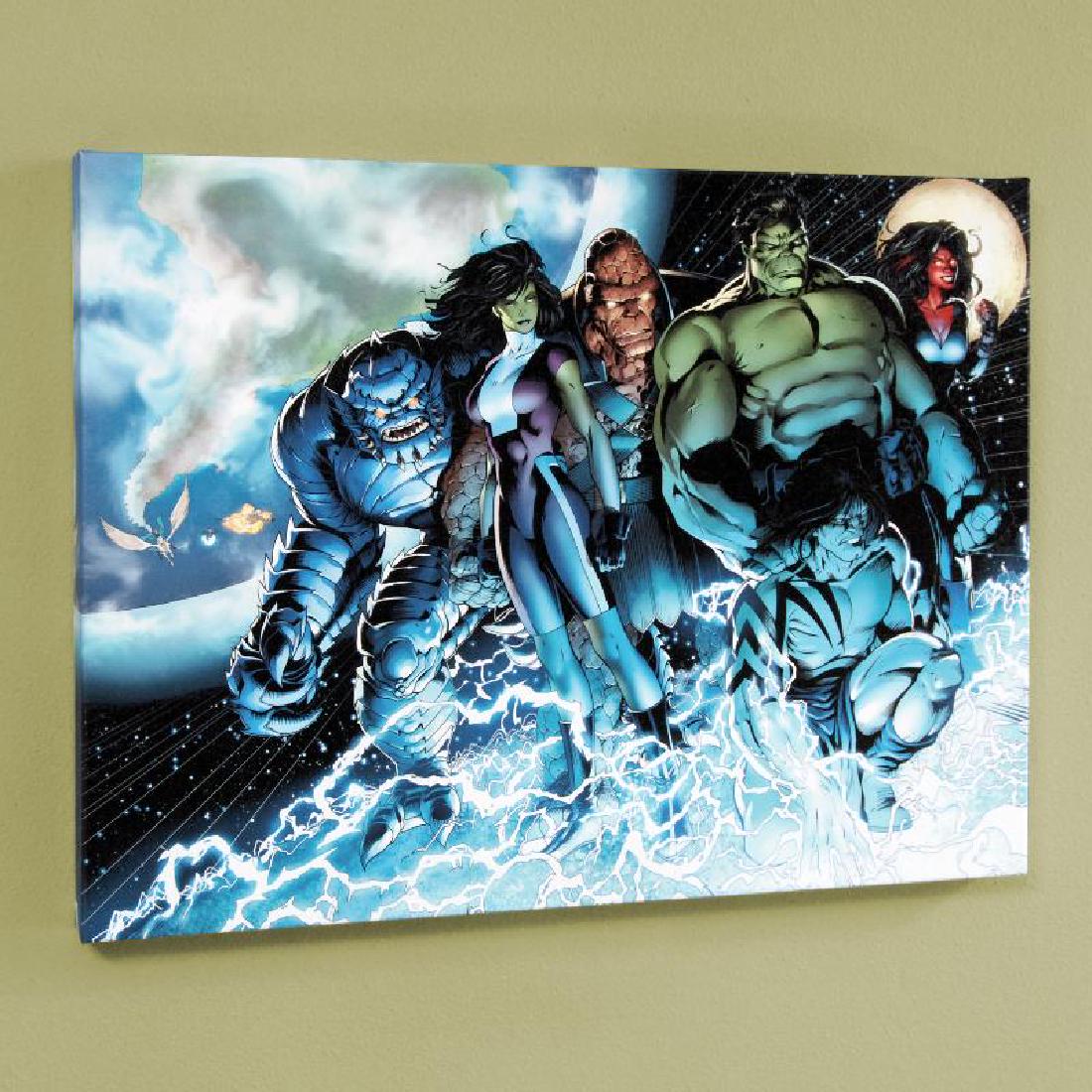 "Incredible Hulks #615" Limited Edition Giclee on: A piece of comic book history, this limited edition, from original art by Barry Kitson, depicting Hulk and She-Hulk. Barry Kitson got his start at Marvel UK by penciling Spider-Man, and now works on t