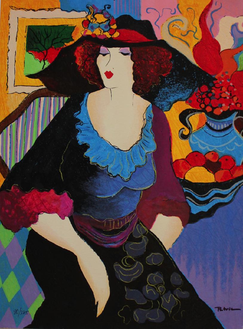 Patricia Govezensky "Amanda" Serigraph on Silk Screen: Unframed hand signed serigraph by the artist Patricia Govezensky. Limited edition of 375 pieces. Certificate of authenticity from the publisher Yosi Gol Art Gallery and Publishing. Size: 14.5"w x 19.5
