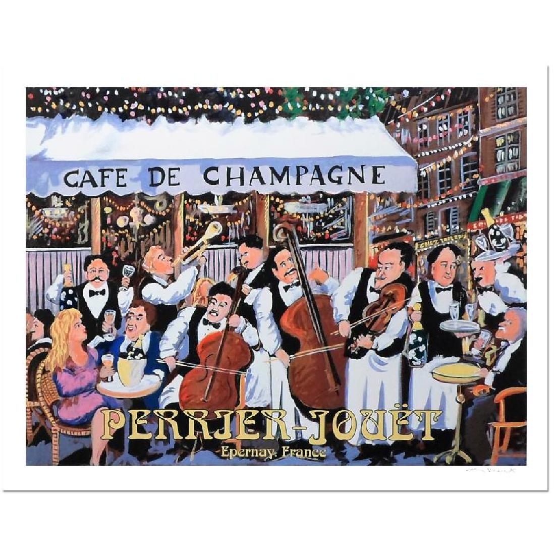 Guy Buffet - "Cafe De Champagne" Serigraph on Paper (1 of 2)