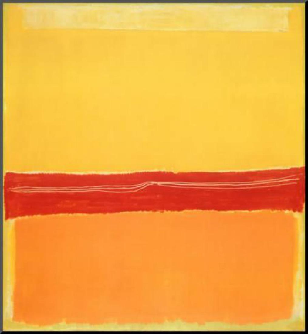Mark Rothko "Number 5 " Mounted Offset Lithograph (1 of 1)