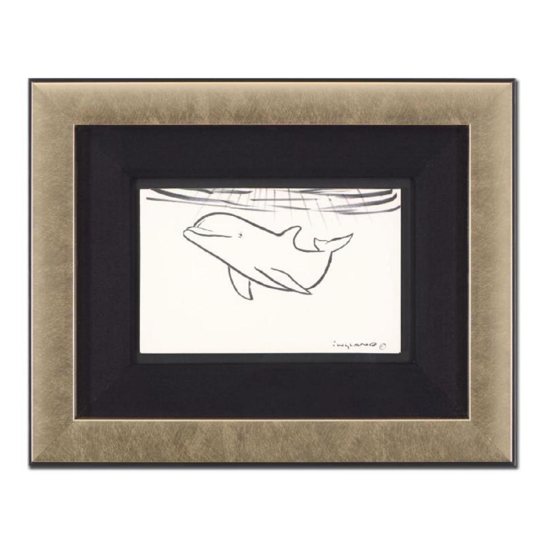 Wyland - "Dolphin" Framed Original Sketch, Hand Signed (1 of 2)