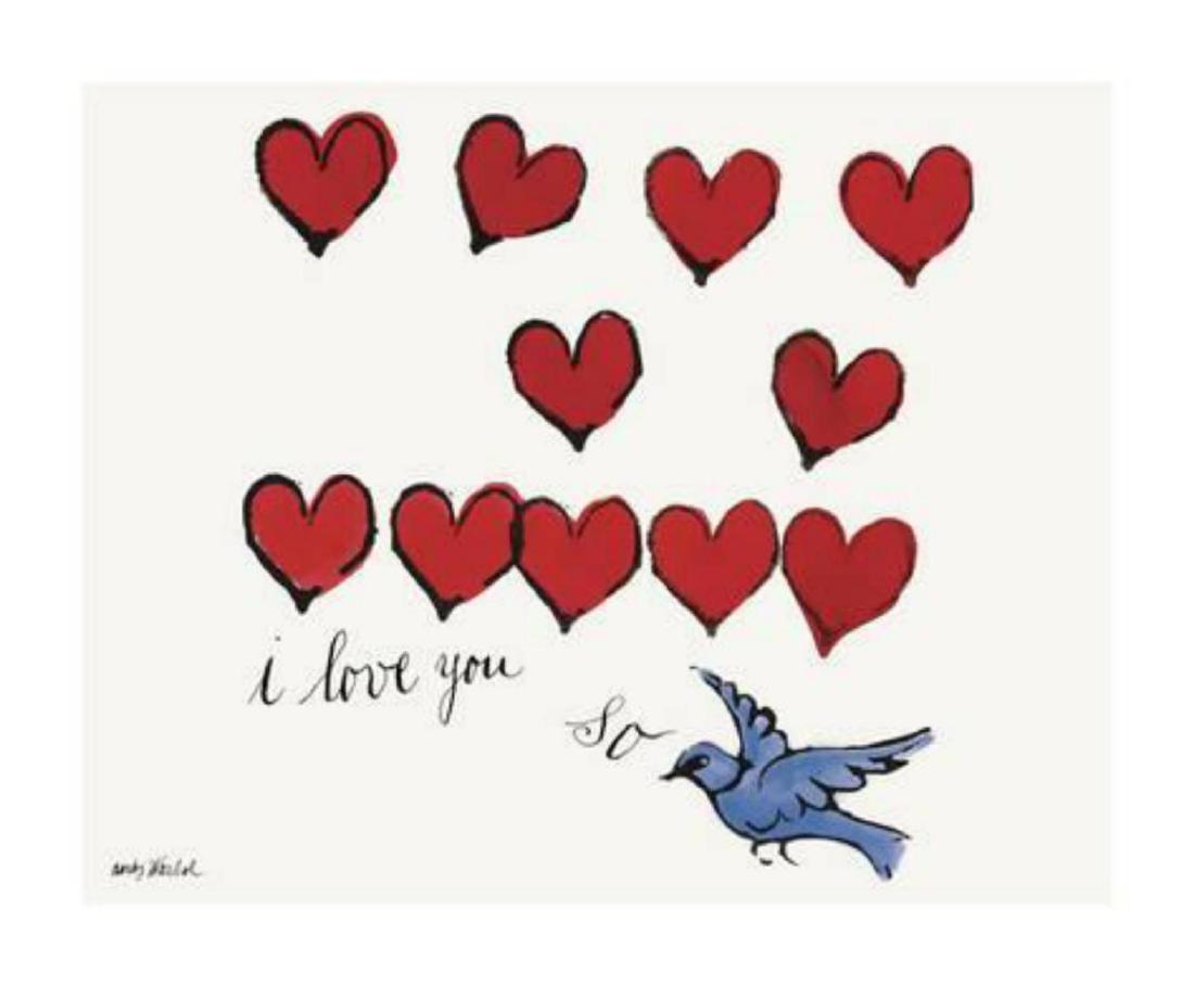Andy Warhol "I Love You So, c. 1958" Offset Lithograph (1 of 1)