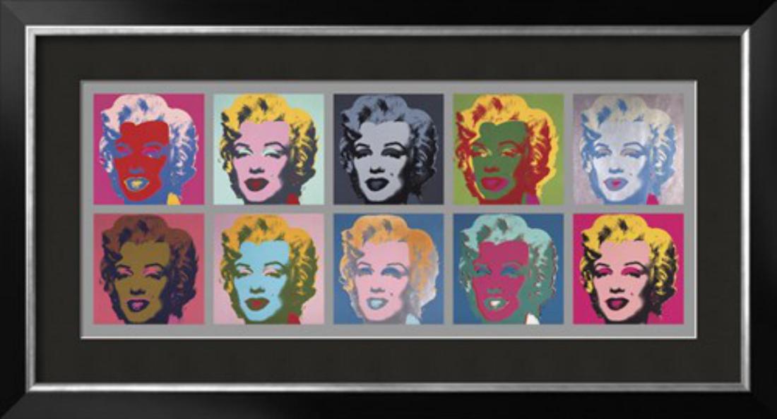 Andy Warhol "Ten Marilyns, 1967" Custom Framed (1 of 1)
