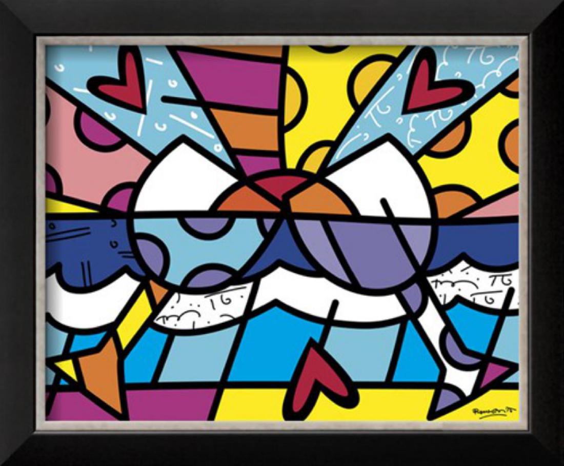 Romero Britto "Cheers" Custom Framed (1 of 1)