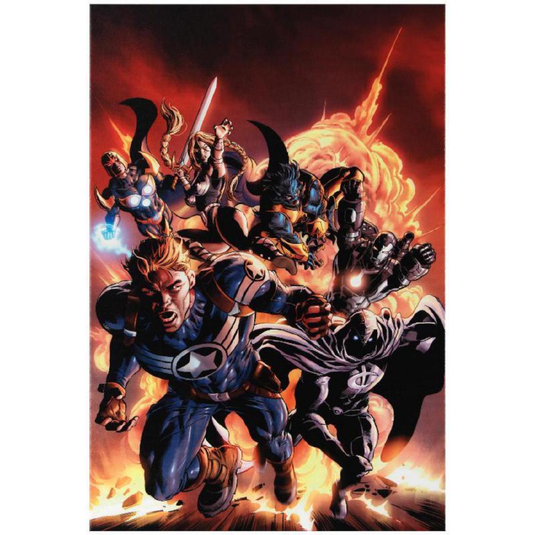 "Secret Avengers #2" LIMITED EDITION Giclee on Canvas: A piece of comic book history, this limited edition, from original art by Marko Djurdjevic, depicts the mighty Avengers. Marko Djurdjevic was discovered by Marvel after posting a series of re-designs