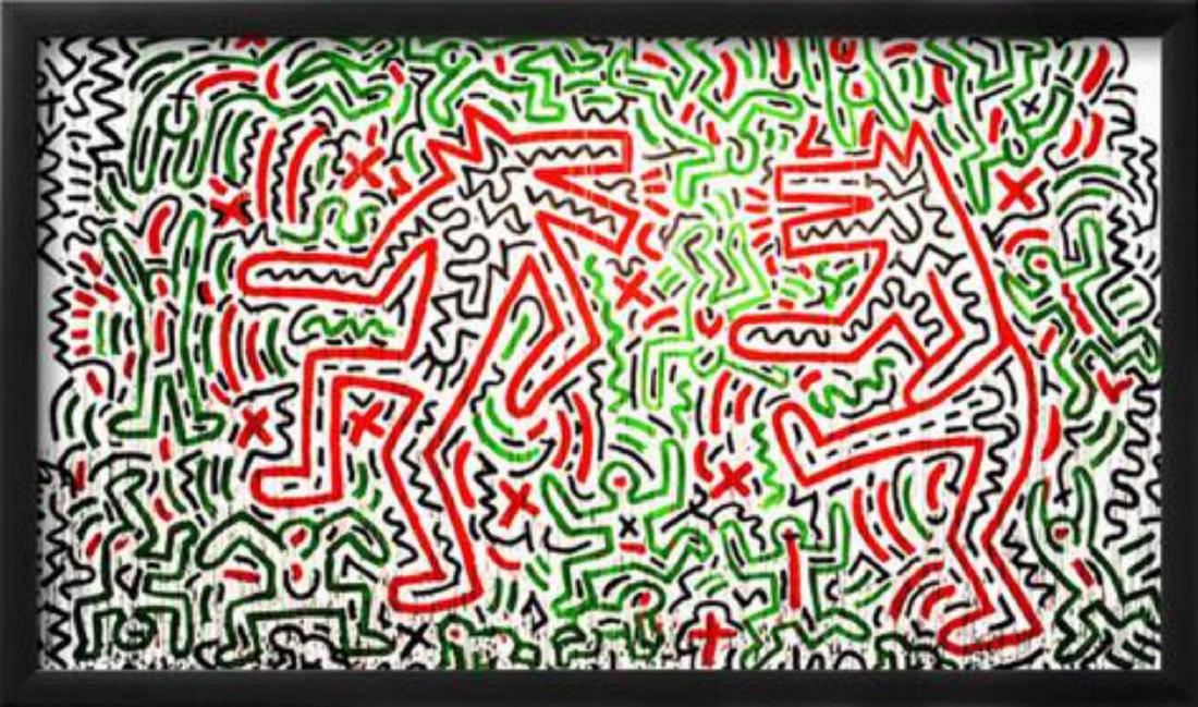 Keith Haring "Untitled, 1981" Custom Framed (1 of 1)