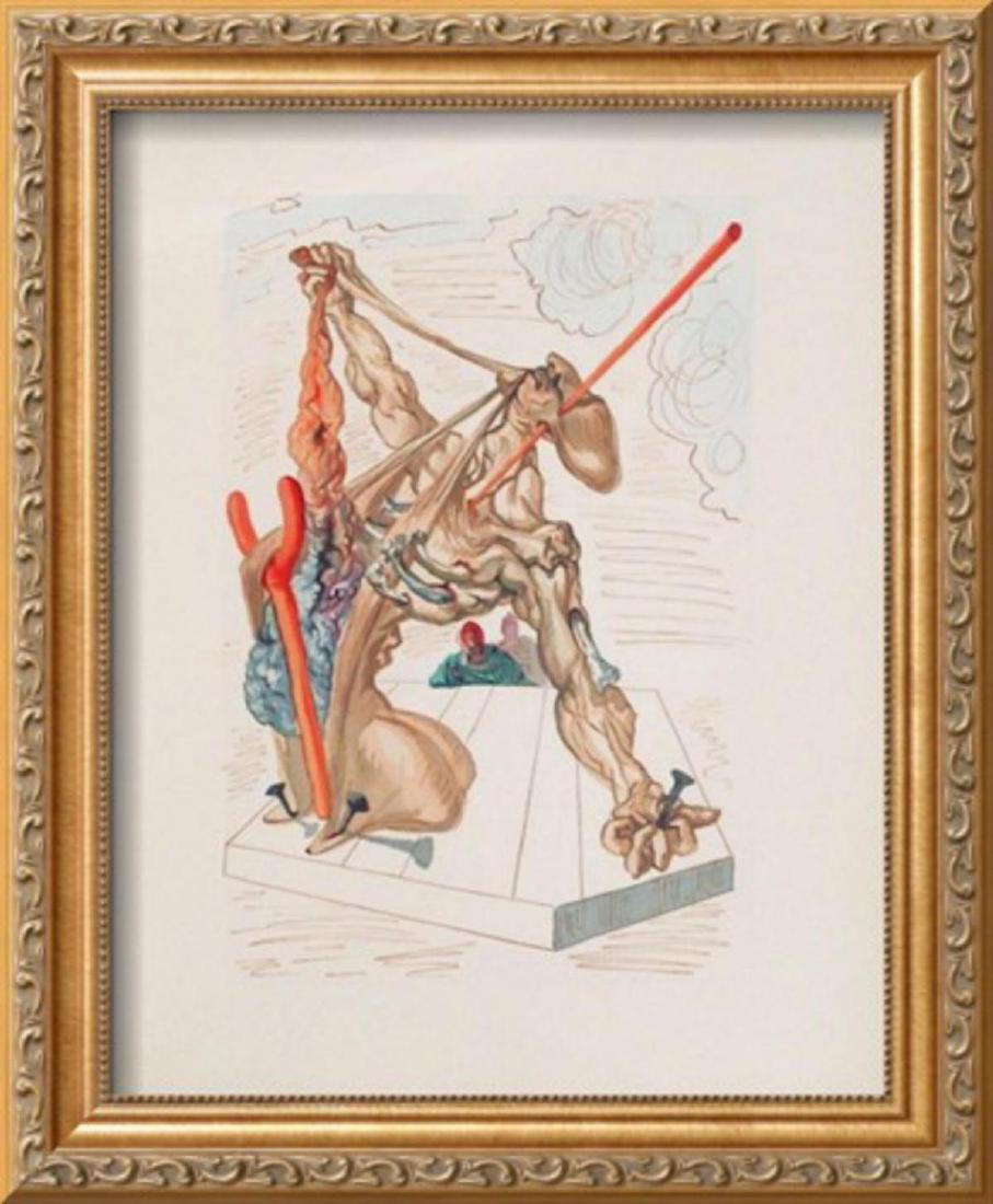 Salvador Dali "Divine Comedie, Enfer 29: Les: Enfer 29: Les Falsificateurs From the set titled Divine Comedie. Original intaglio print. Limited Edition. Image Size: 10x13". Frame Size 13x15.5". One of the 100 plates for the Divine Comedie. Catalo