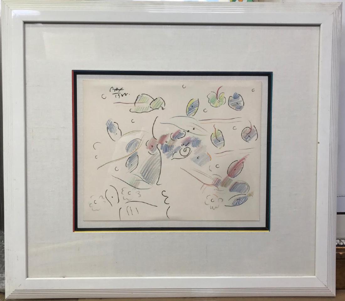 Peter Max "La Mondrian Lady" Original Mixed Media (1 of 2)